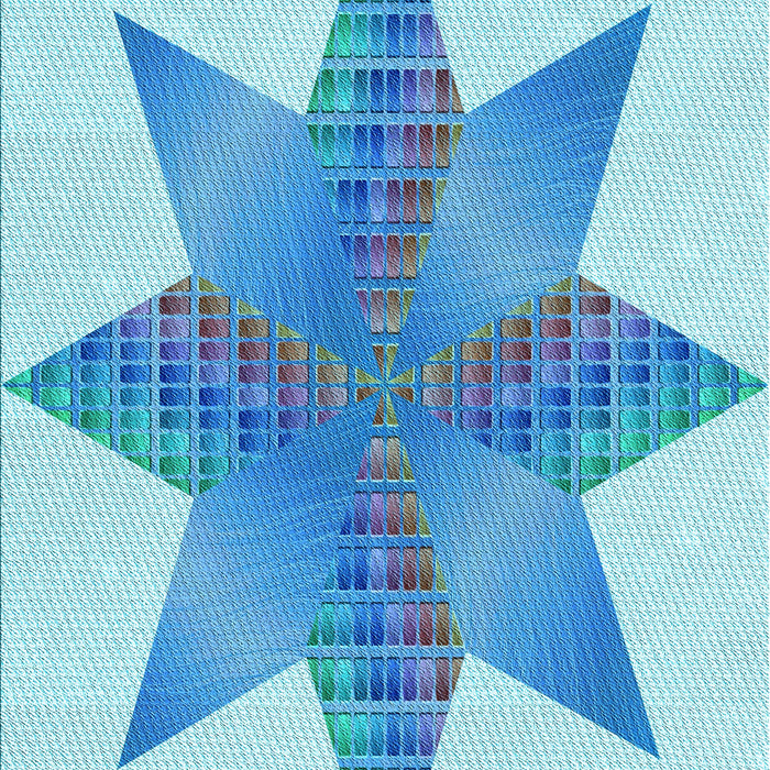 Patterned Blue Rug, pat3431lblu