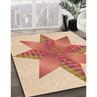 Patterned Bright Orange Rug, pat3431org