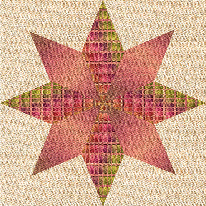 Round Patterned Bright Orange Rug, pat3431org