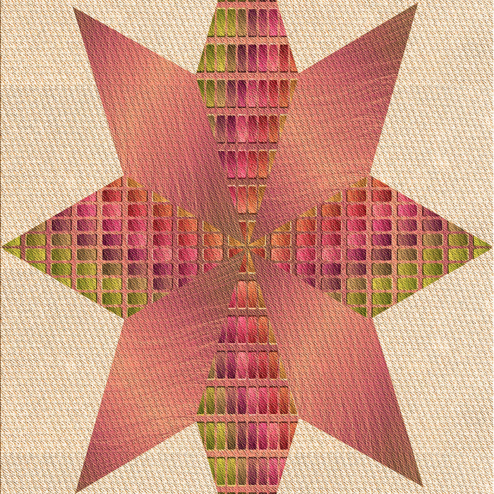 Patterned Bright Orange Rug, pat3431org