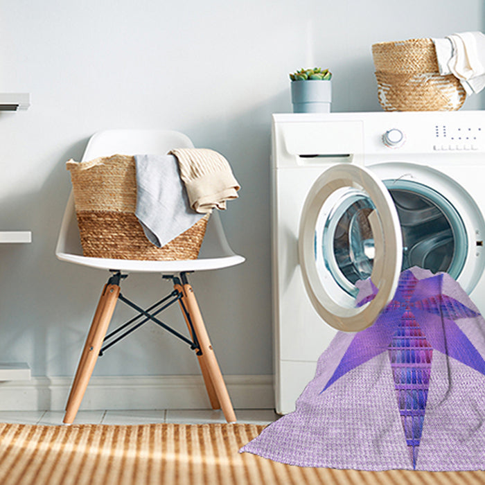 Machine Washable Transitional Blossom Pink Rug in a Washing Machine, wshpat3431pur