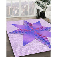 Patterned Blossom Pink Rug, pat3431pur