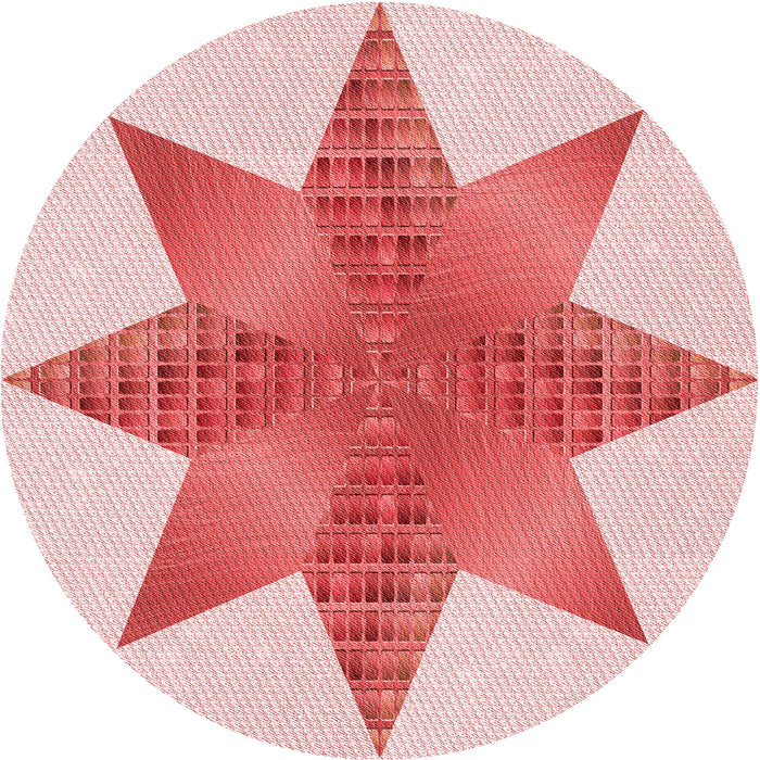 Square Machine Washable Transitional Pink Rug in a Living Room, wshpat3431rd