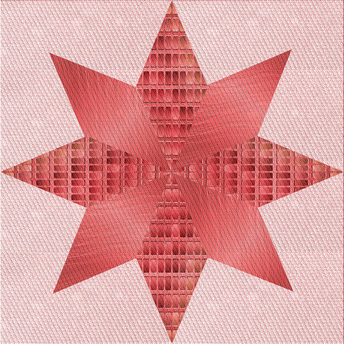 Round Patterned Pink Rug, pat3431rd
