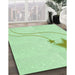 Patterned Mint Green Rug in Family Room, pat3432grn