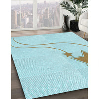 Patterned Northern Lights Blue Rug, pat3432lblu