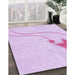 Patterned Violet Purple Rug in Family Room, pat3432pur