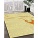 Patterned Yellow Rug in Family Room, pat3432yw