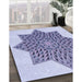 Machine Washable Transitional Periwinkle Purple Rug in a Family Room, wshpat3434blu