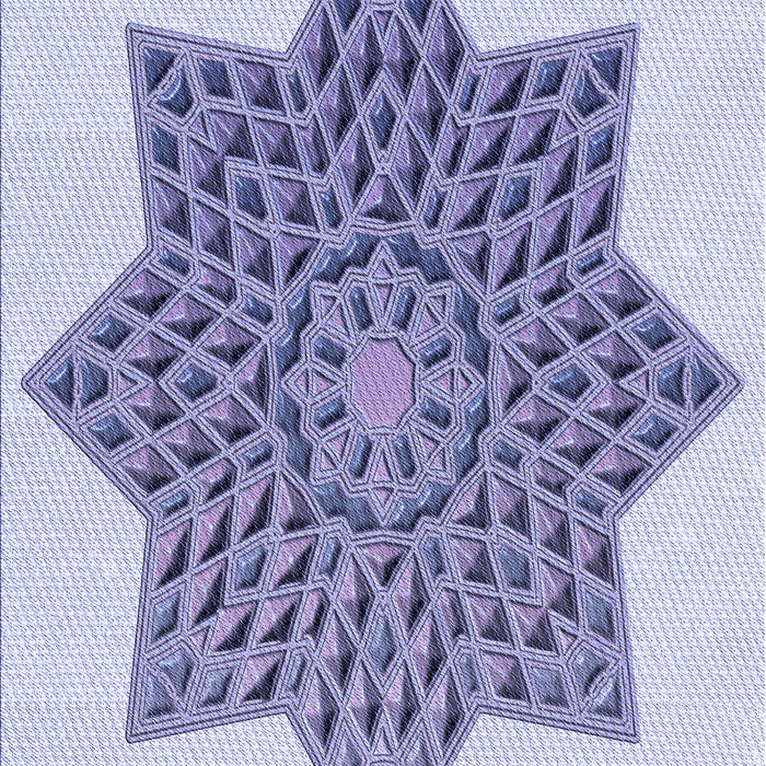 Patterned Periwinkle Purple Rug, pat3434blu