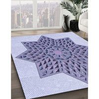 Patterned Periwinkle Purple Rug, pat3434blu