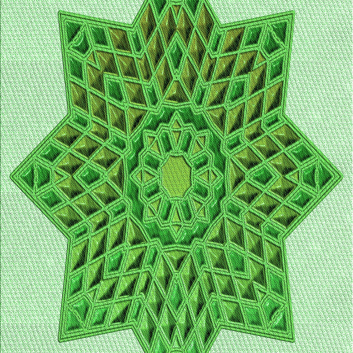 Patterned Jade Green Rug, pat3434grn