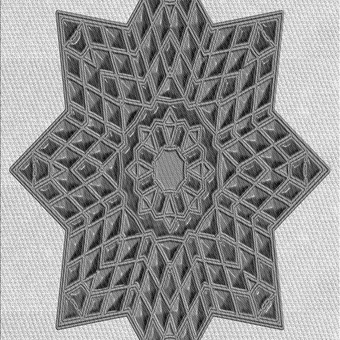 Machine Washable Transitional Gray Rug, wshpat3434gry