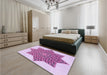 Patterned Orchid Purple Rug in a Bedroom, pat3434pur