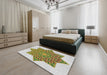Patterned Brown Novelty Rug in a Bedroom, pat3434