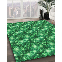 Patterned Forest Green Rug, pat3435grn