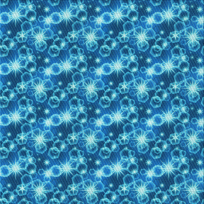 Round Machine Washable Transitional Bright Turquoise Blue Rug, wshpat3435lblu