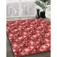 Patterned Red Rug, pat3435rd