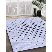 Patterned Lavender Blue Rug, pat3436blu