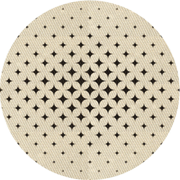 Square Patterned Moccasin Beige Rug, pat3436brn
