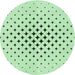 Square Patterned Mint Green Rug, pat3436grn