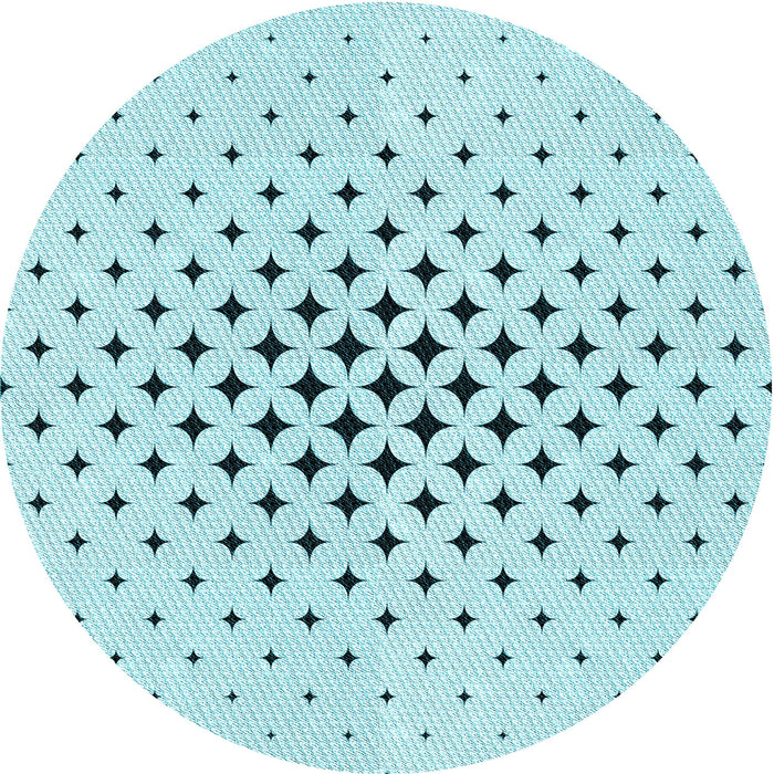 Square Patterned Electric Blue Rug, pat3436lblu