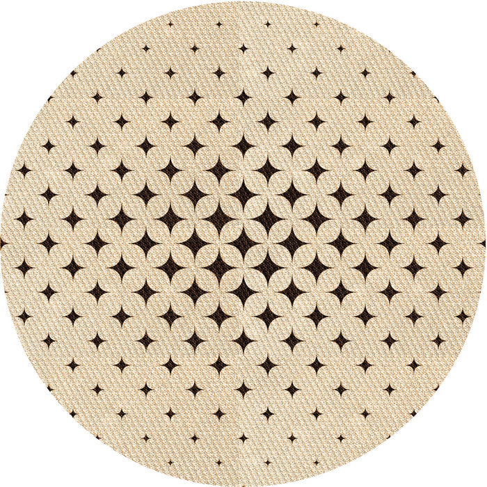 Square Patterned Peru Brown Rug, pat3436org