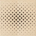 Round Patterned Peru Brown Rug, pat3436org