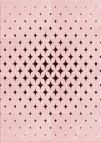 Machine Washable Transitional Pink Rug, wshpat3436rd