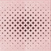 Round Machine Washable Transitional Pink Rug, wshpat3436rd