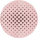 Square Patterned Pink Rug, pat3436rd