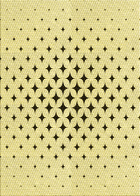 Machine Washable Transitional Sun Yellow Rug, wshpat3436yw