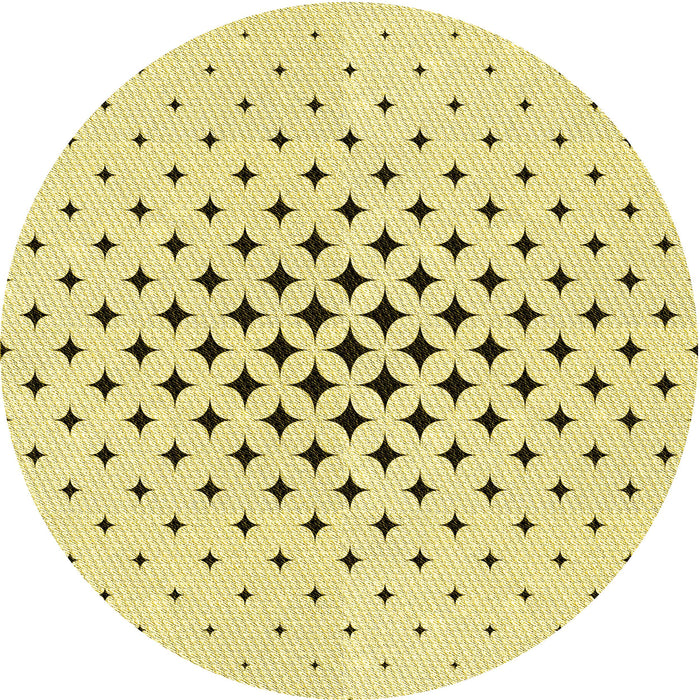 Square Patterned Sun Yellow Rug, pat3436yw