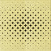 Round Patterned Sun Yellow Rug, pat3436yw