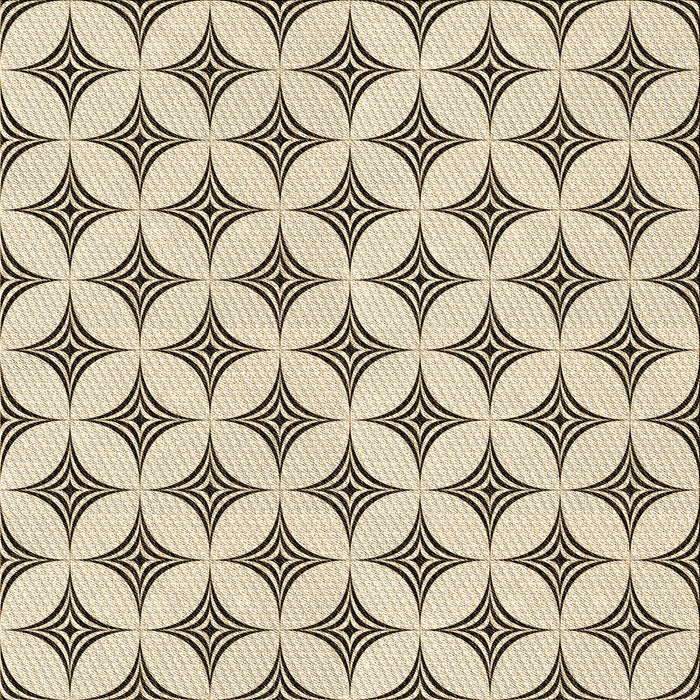 Round Machine Washable Transitional Wheat Beige Rug, wshpat3437brn