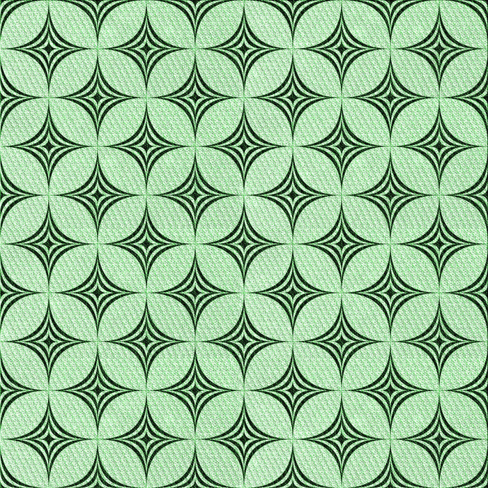 Round Patterned Mint Green Rug, pat3437grn