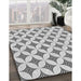 Patterned Platinum Gray Rug in Family Room, pat3437gry