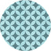 Square Patterned Deep-Sea Green Rug, pat3437lblu