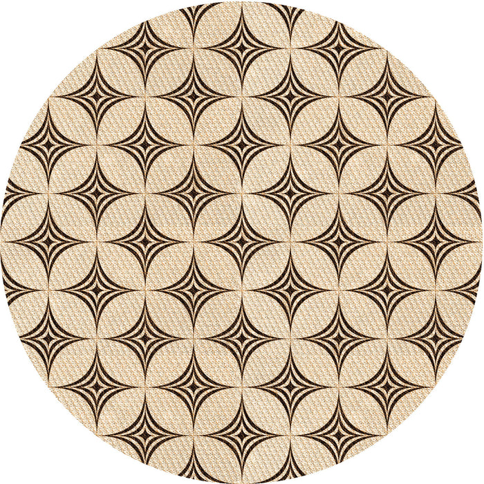 Square Patterned Light Brown Rug, pat3437org