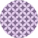 Square Machine Washable Transitional Purple Flower Purple Rug in a Living Room, wshpat3437pur