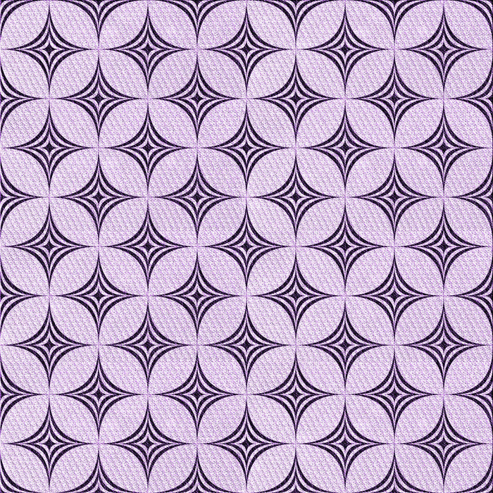 Round Patterned Purple Flower Purple Rug, pat3437pur