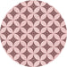 Square Patterned Light Rose Pink Rug, pat3437rd