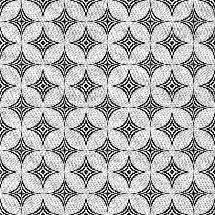 Square Patterned Off-White Novelty Rug, pat3437