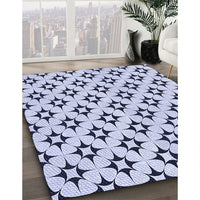 Patterned Lavender Blue Rug, pat3438blu