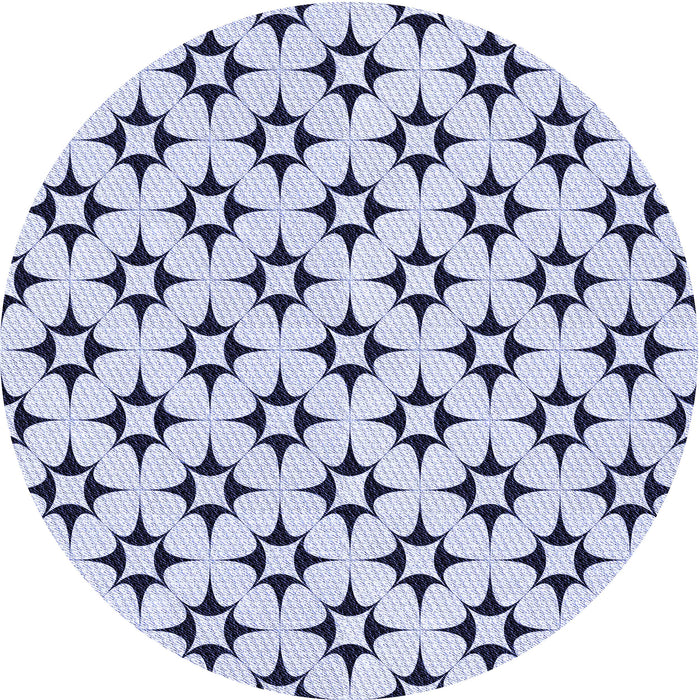 Square Patterned Lavender Blue Rug, pat3438blu