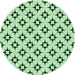 Square Patterned Mint Green Rug, pat3438grn