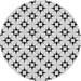 Square Patterned Smokey Gray Rug, pat3438gry