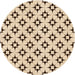 Square Patterned Light Brown Rug, pat3438org