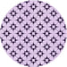 Square Machine Washable Transitional Purple Flower Purple Rug in a Living Room, wshpat3438pur