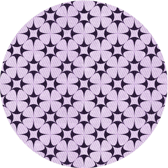 Square Patterned Purple Flower Purple Rug, pat3438pur